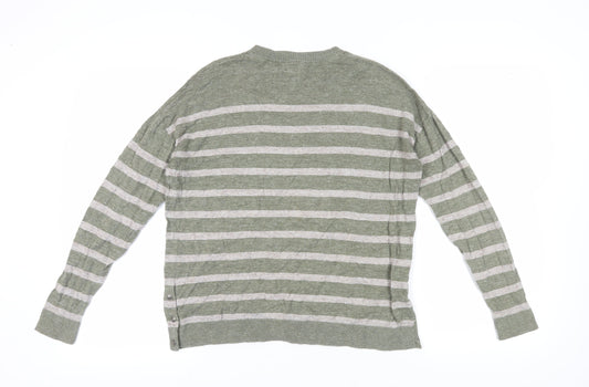 FatFace Women’s Green Striped Pullover Jumper Size 12