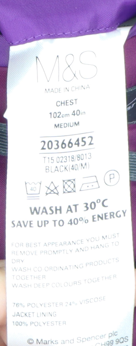 Marks and Spencer Men's Black Suit Jacket 40R