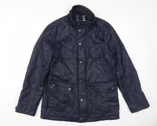 Crew Clothing Company Men's Blue Quilted Jacket, M