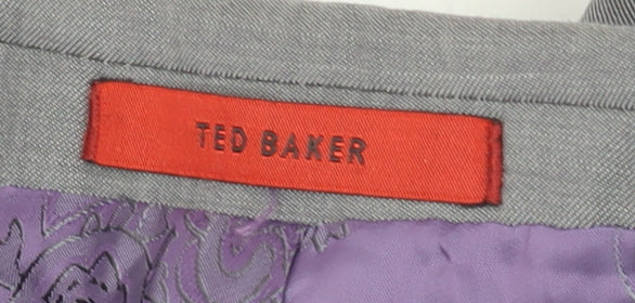 Ted Baker Men's Grey Blazer, Size 40R (Est), Wool, Formal