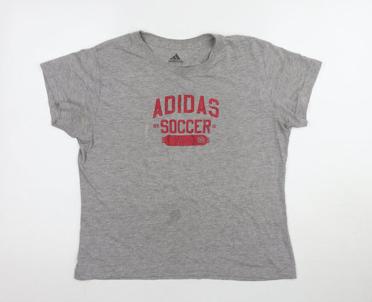 Adidas Women's Grey Basic T-Shirt M