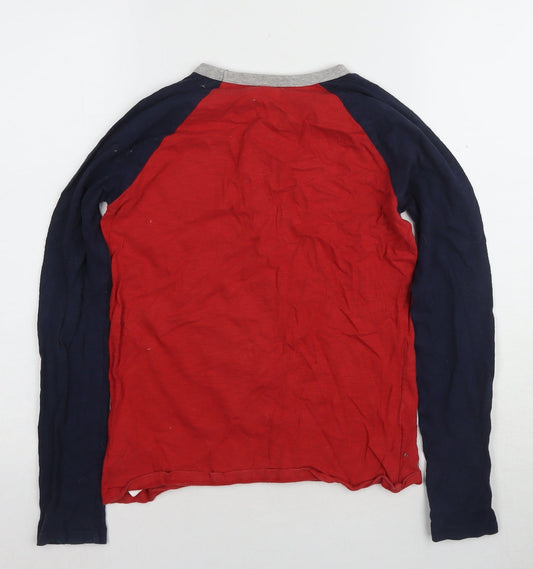 GAP Boys Red Long Sleeve Logo T-Shirt 12-13 Years