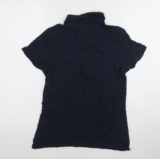 Leaf & Scott Unisex Blue Polo Shirt Medium