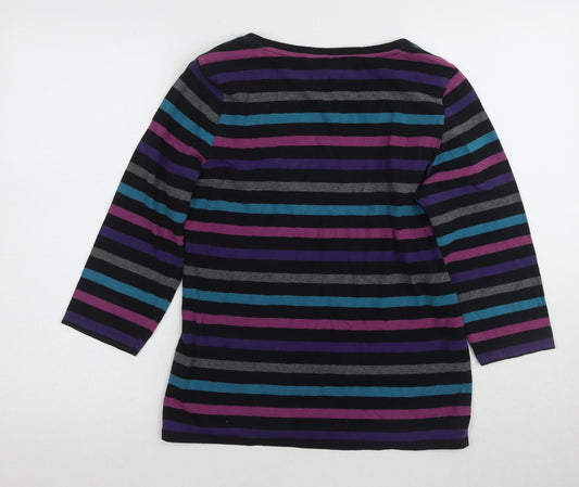 Hobbs Women's Multicoloured Stripe T-Shirt L