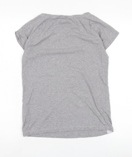 Reebok Women's Grey Basic T-Shirt, Size S, Casual Style