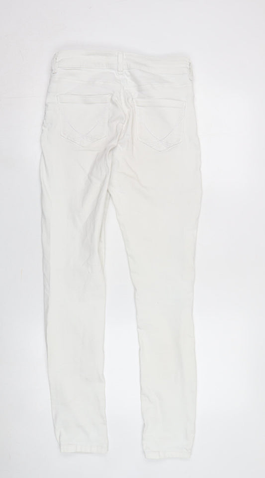Oasis Women's White Size 8 Skinny Trousers - Excellent