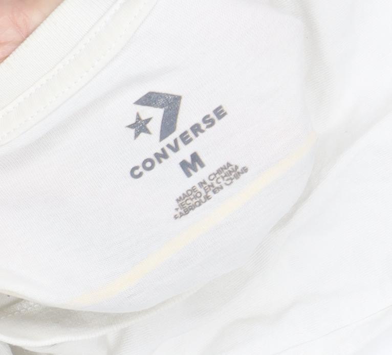Converse Men’s Ivory Graphic T-Shirt, Size M