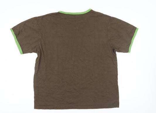 Pierre Cardin Men's Brown 2XL Short Sleeve T-Shirt