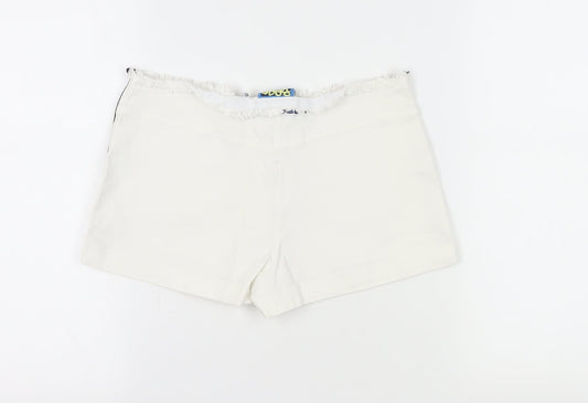 Bear Women's White Hot Pants Size 10 Cotton Blend