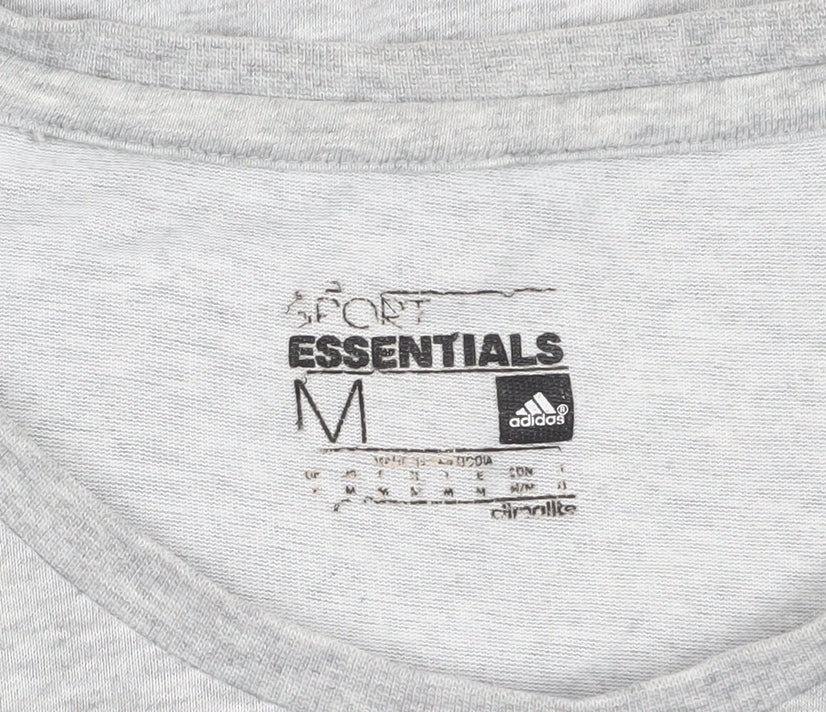 Adidas Grey Unisex T-Shirt M - Casual Comfort