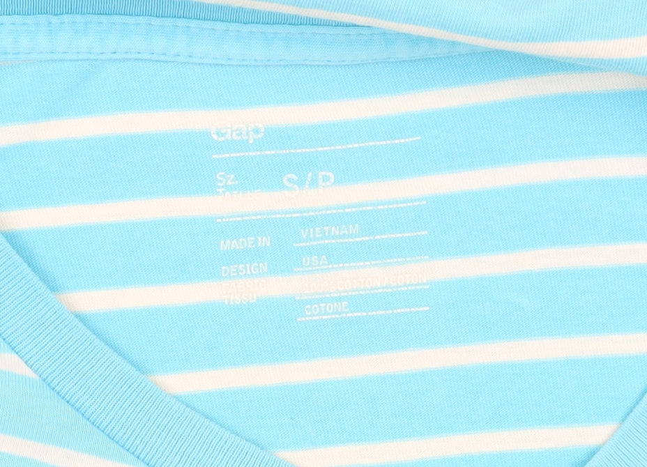 Gap Blue Striped Short Sleeve T-Shirt, Size S