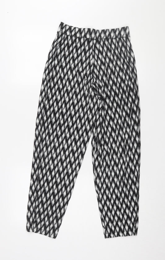 Marks and Spencer Women's Black Trousers, Size 6, Geometric