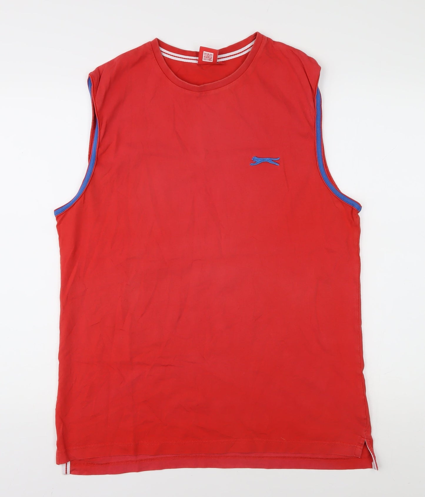 Slazenger Men's Red Tank Top, L, 100% Cotton