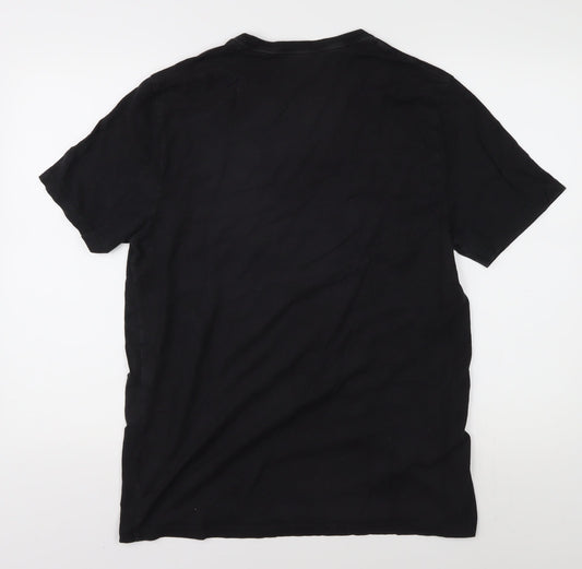 DKNY Men's Black Logo T-Shirt M, Short Sleeve Crew Neck