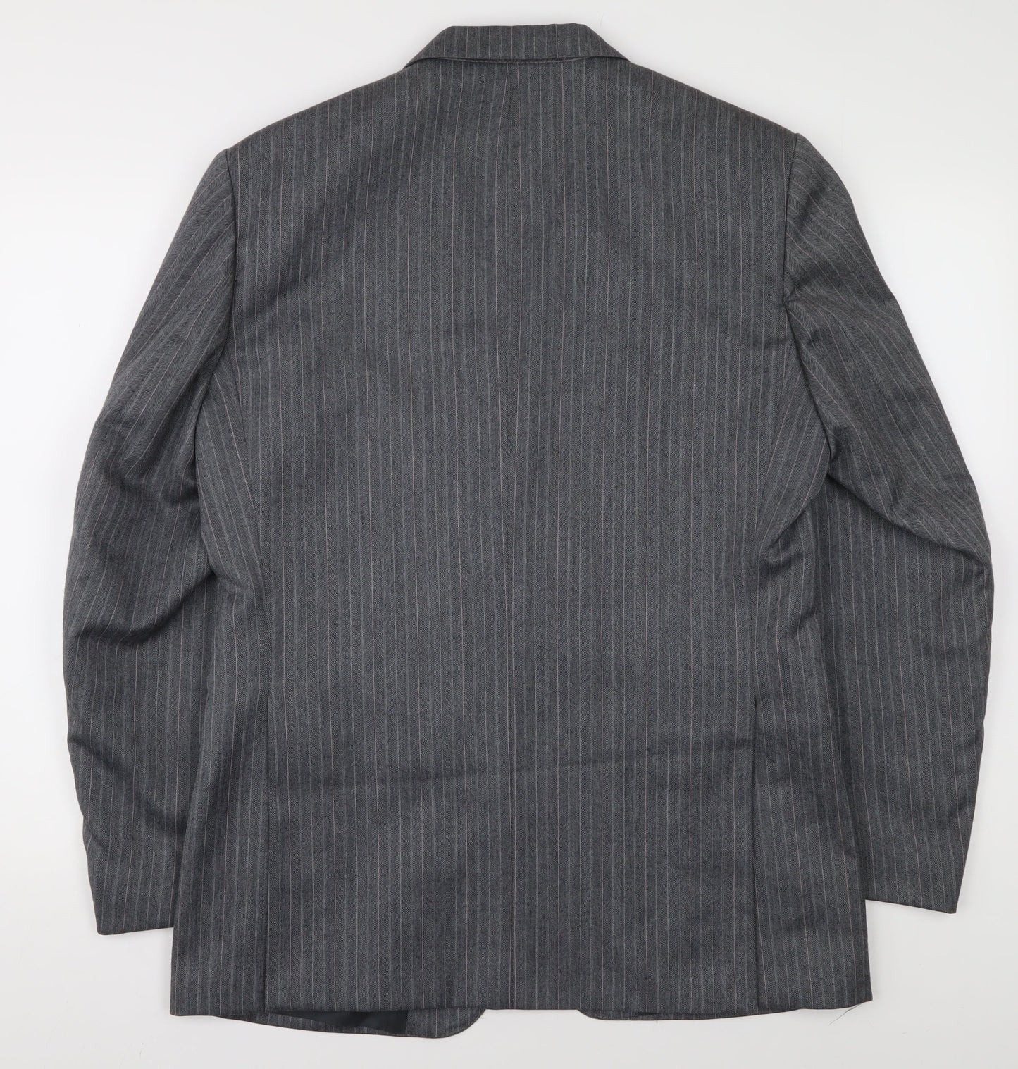Dunn & Co Men's Grey Striped Blazer Size 40R