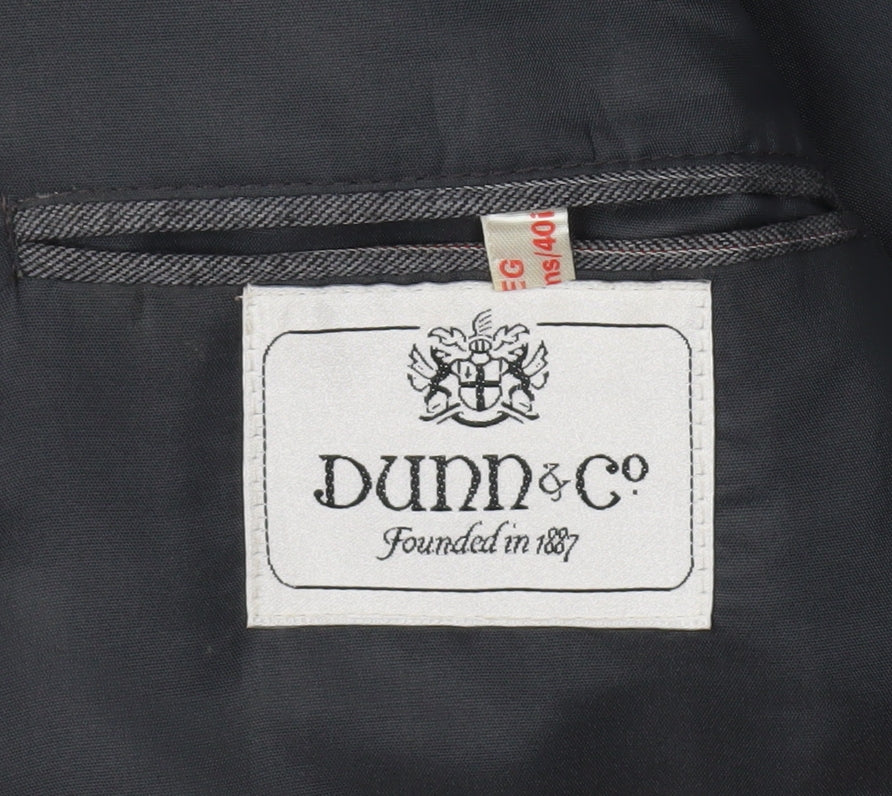 Dunn & Co Men's Grey Striped Blazer Size 40R