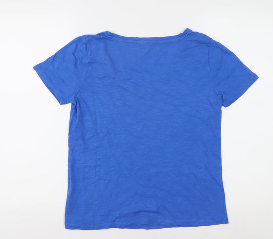 Boden Women's Blue V-Neck Basic T-Shirt Size S
