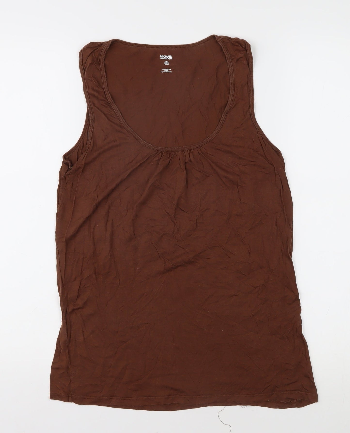 Michael Kors Women’s Brown Sleeveless Tank Top - Size L