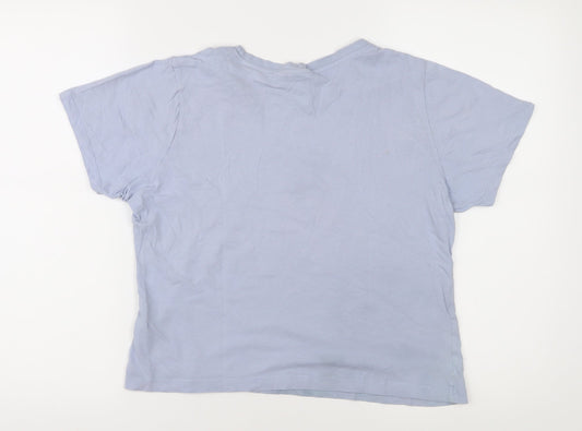 Disney Women's Blue Stitch T-Shirt, Size L, Casual Style