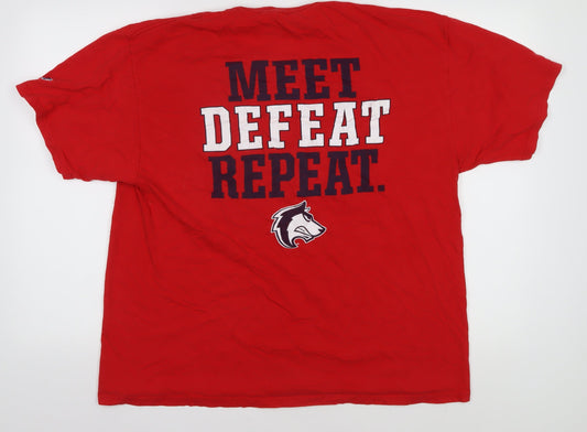 Champion Men's Red XL Graphic Sports T-Shirt