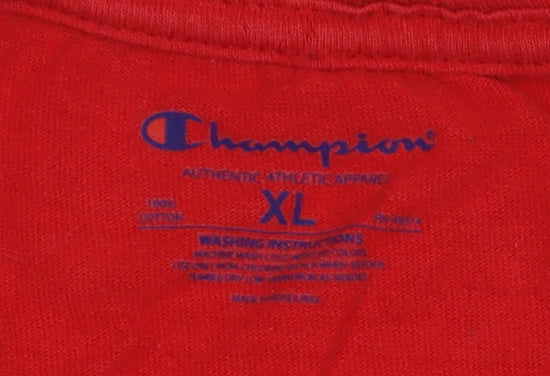 Champion Men's Red XL Graphic Sports T-Shirt
