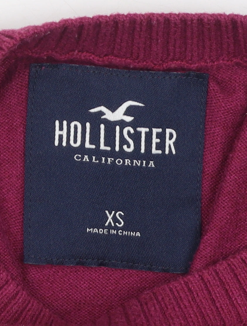 Hollister Women's XS Red Knit Pullover Jumper