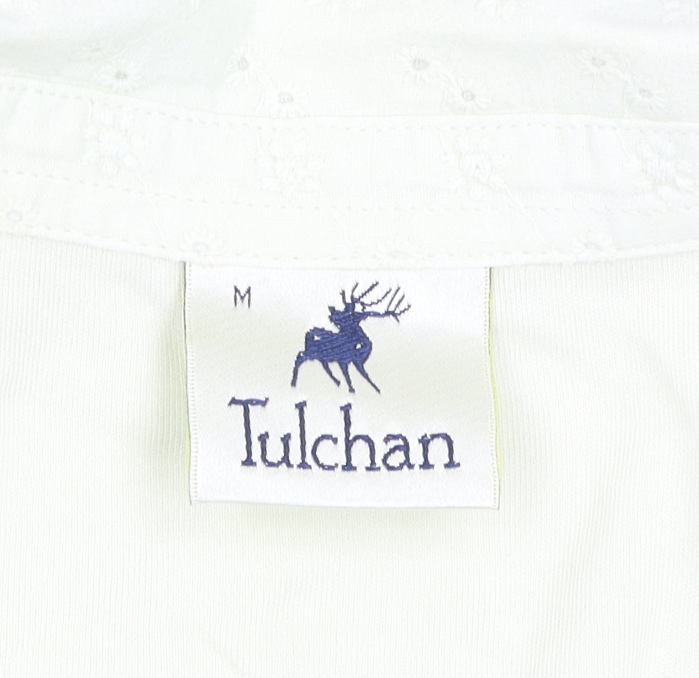 Tulchan Women's White Polo Shirt M Basic Regular