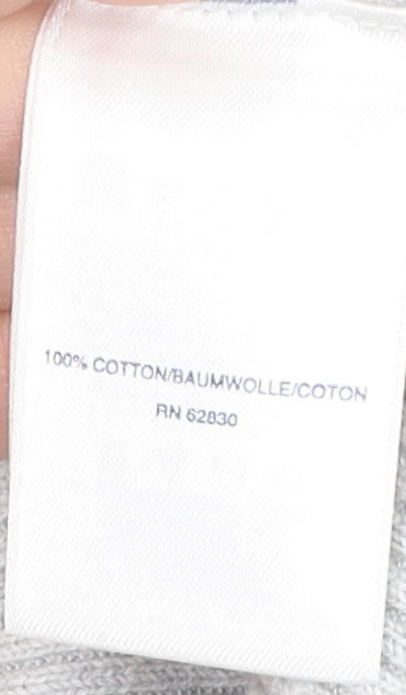 Lands' End Women's Grey V-Neck Knit Top, Size M