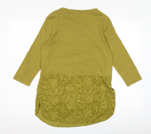 White Stuff Women's Green 3/4 Sleeve Blouse Size 10