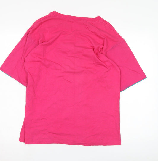 Disney Women's Pink Cartoon T-Shirt, Medium