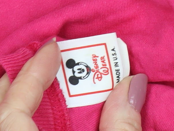 Disney Women's Pink Cartoon T-Shirt, Medium