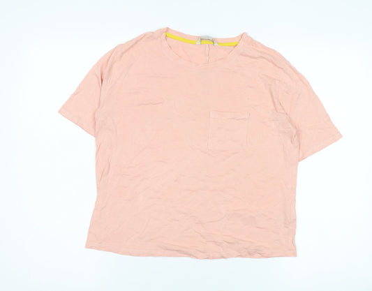 Womens UK Size S Boden Pink Cotton Blend T-Shirt