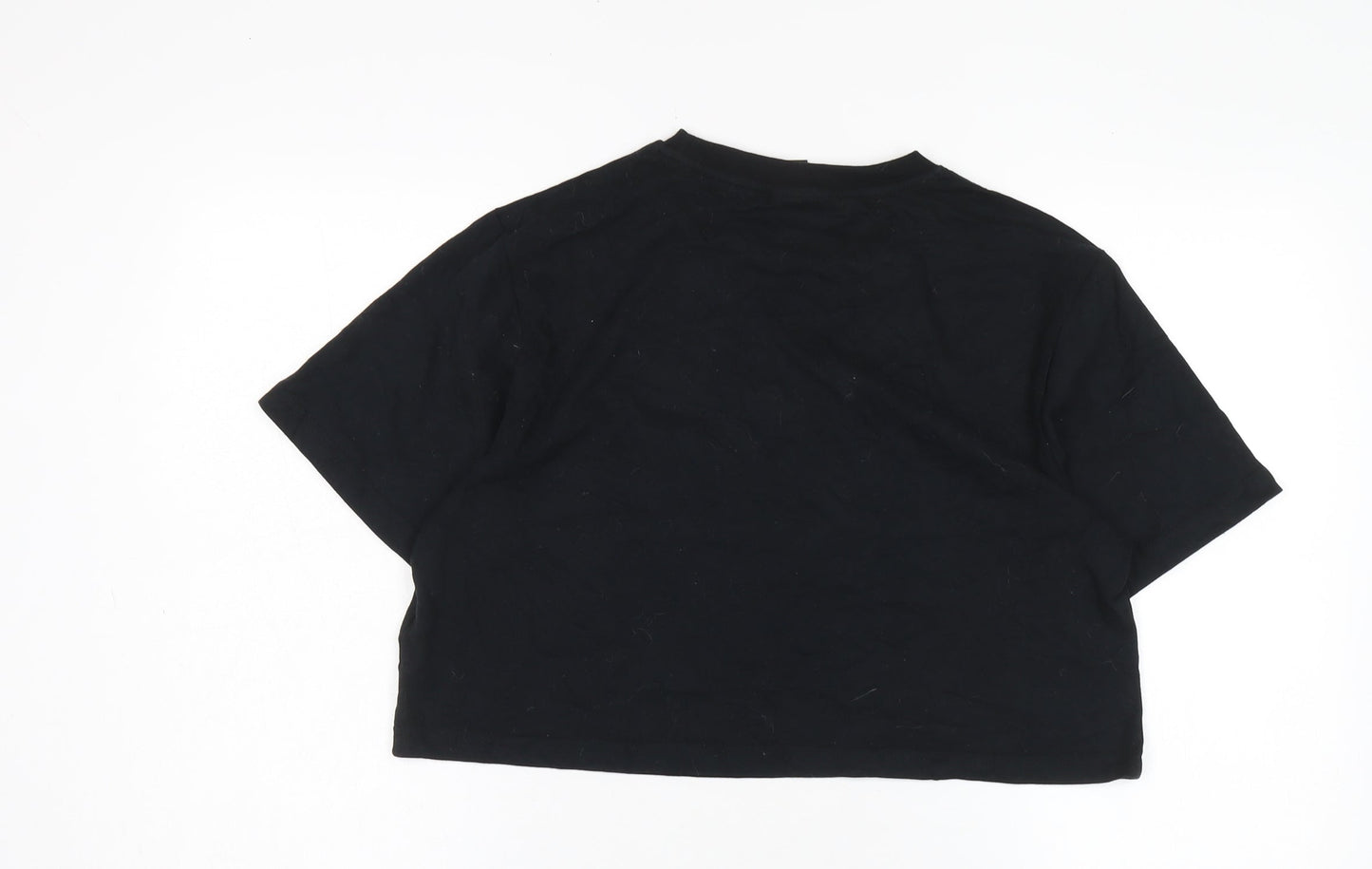 Ellesse Women's Black Cropped T-Shirt Size 10