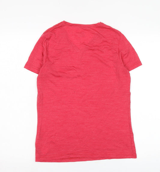 Decathlon Women's Red V-Neck Basic Tee Size M