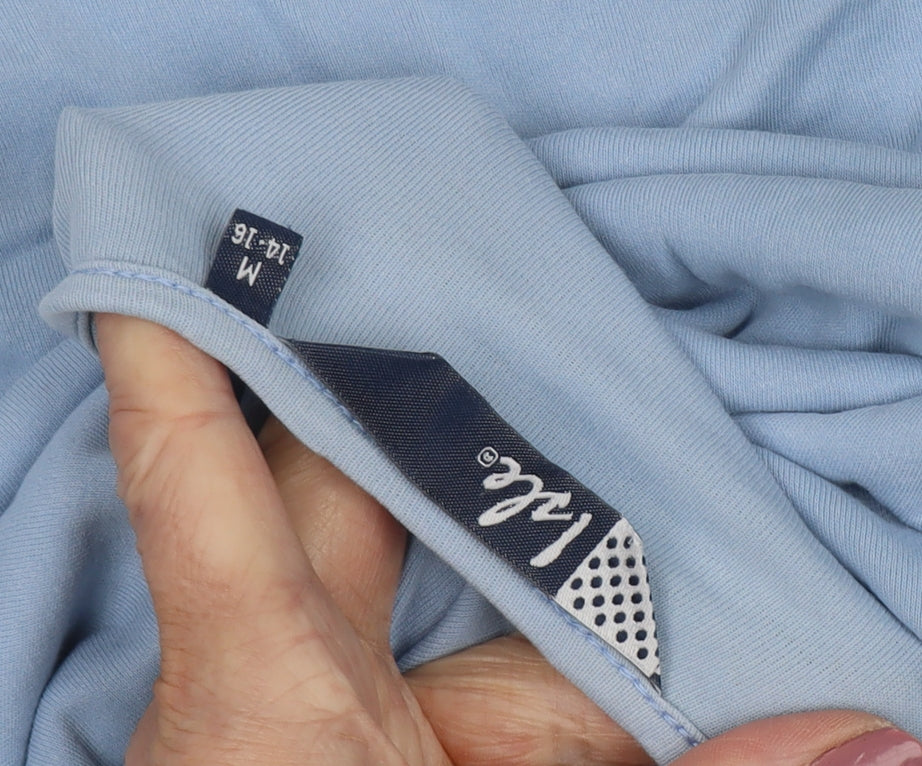 Lee Women's Blue Basic T-Shirt - M, Casual Round Neck