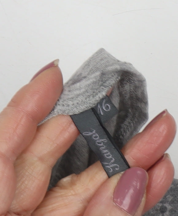 Kangol Women’s Grey V-Neck T-Shirt Size 16