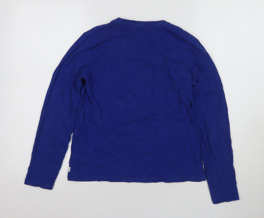 Gap Boys Blue XL Sequin Shark Graphic Long Sleeve T-Shirt