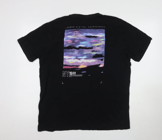 U.S. Athletic Men's Black XL Graphic 1980s T-Shirt