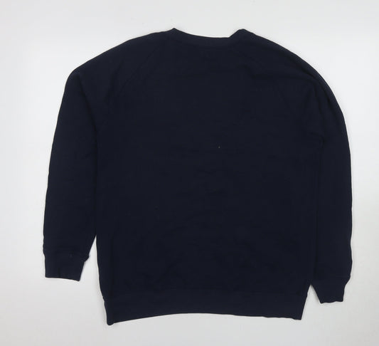 Hollister Men's Blue Graphic Pullover Sweatshirt S