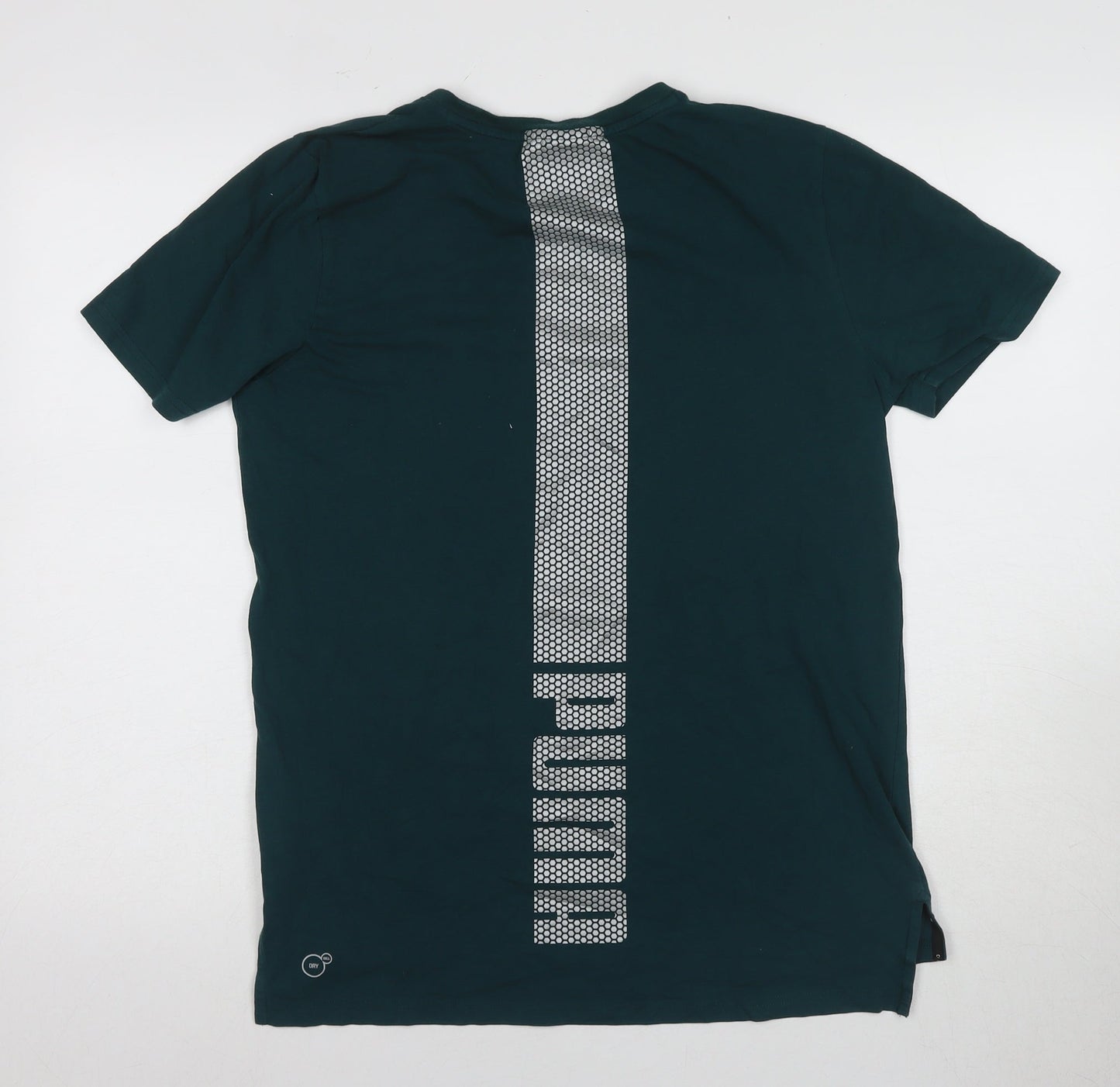 Puma Men's Green Short Sleeve Logo T-Shirt Size S