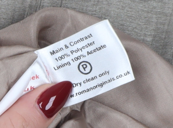 Brand and care label for Roman Originals Women's Beige Floral Sheath Dress