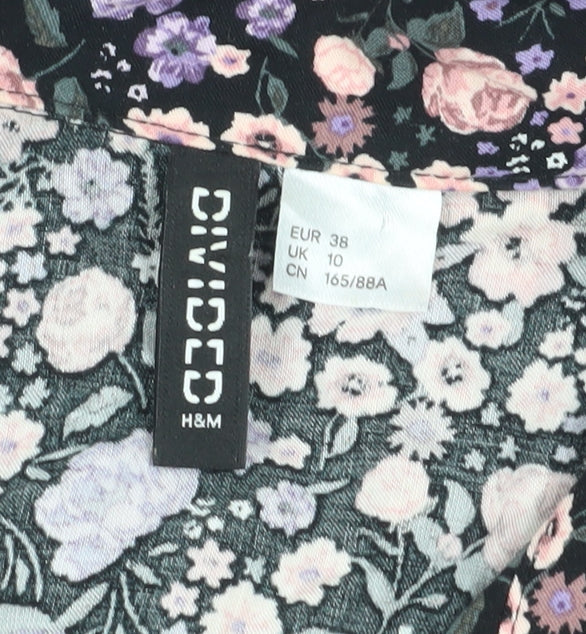 H&M Divided Women's Floral Shirt Dress Size 10