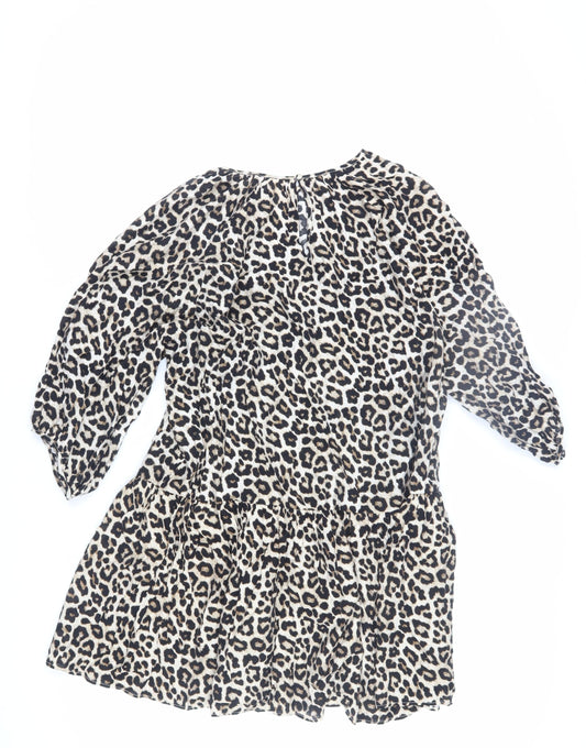 Animal Print Shift Dress - M - Women's Casual Style