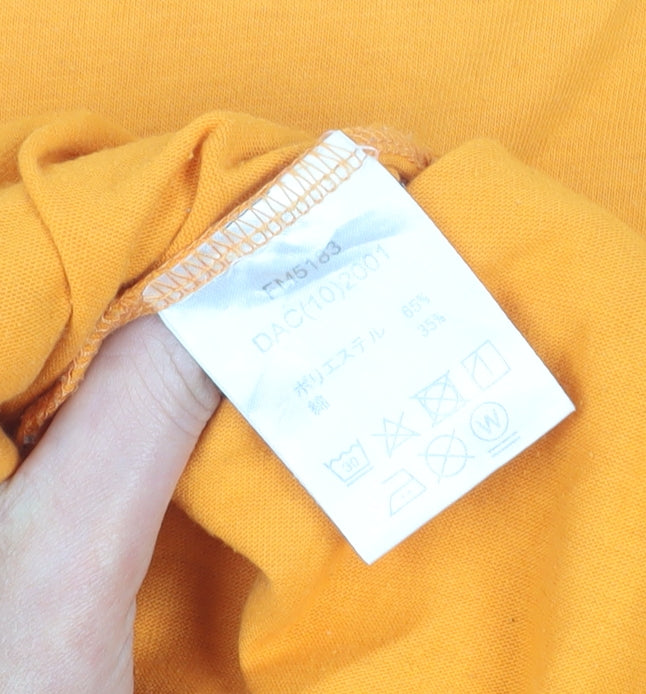 FILA Men's Orange Short Sleeve Logo T-Shirt - Size S