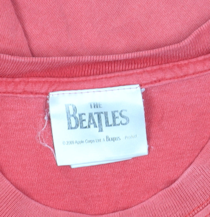 The Beatles Red Unisex T-Shirt, Size M, Music Theme