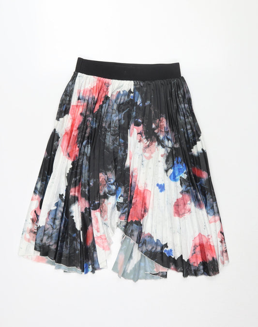 BYSI Women's Multicoloured Floral Pleated Skirt XS