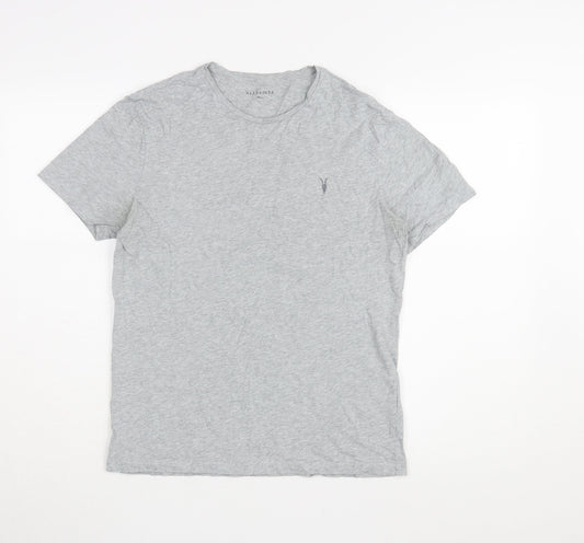 AllSaints Men's Grey Crew Neck T-Shirt Size S