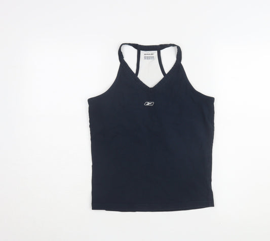 Reebok Womens Black Racerback Tank Top Size 16
