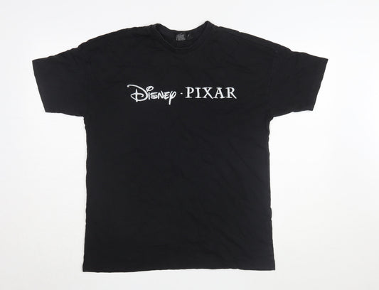 Disney Womens Pixar Black T-Shirt S Casual