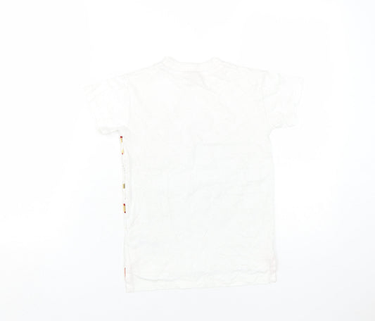 Baker by Ted Baker Girls White Animal Print T-Shirt, 6 Years